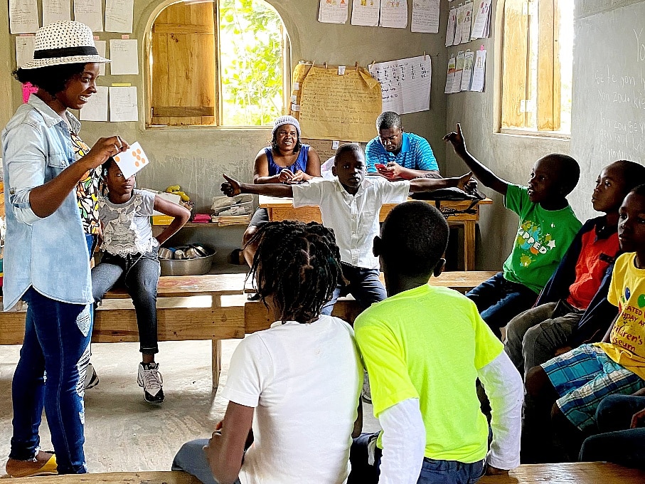 A teacher in her MCLC classroom.